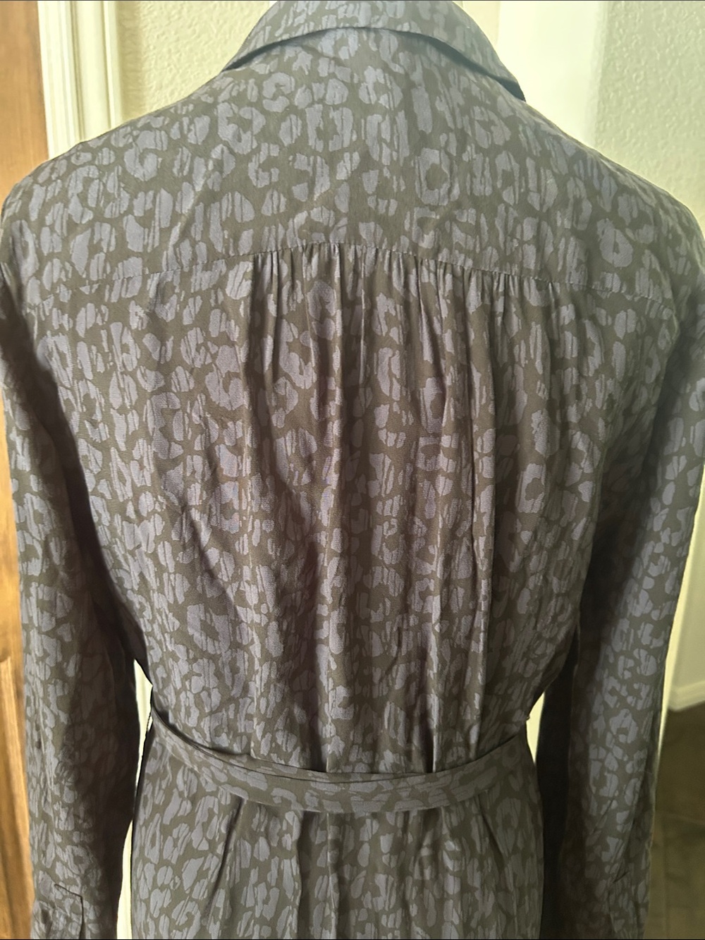 Rails Midi Dress Tiered Beatrice Charcoal Cheetah Grey Batik Size Small - Picture 9 of 15